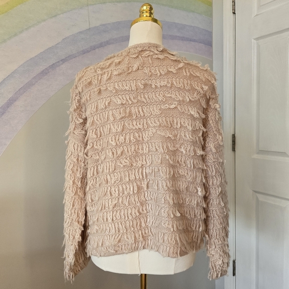 Blu Pepper | Small | Shaggy Knit Cardigan With Pockets - Picture 3 of 10